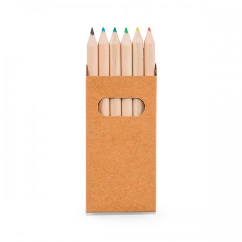 Caixa com 6 lápis de cor